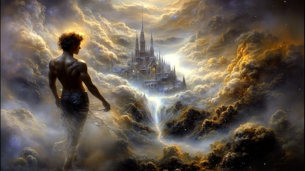 Spirits in the City of Gold - AI Art