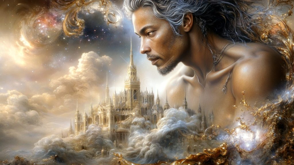 Spirits in the City of Gold - AI Art