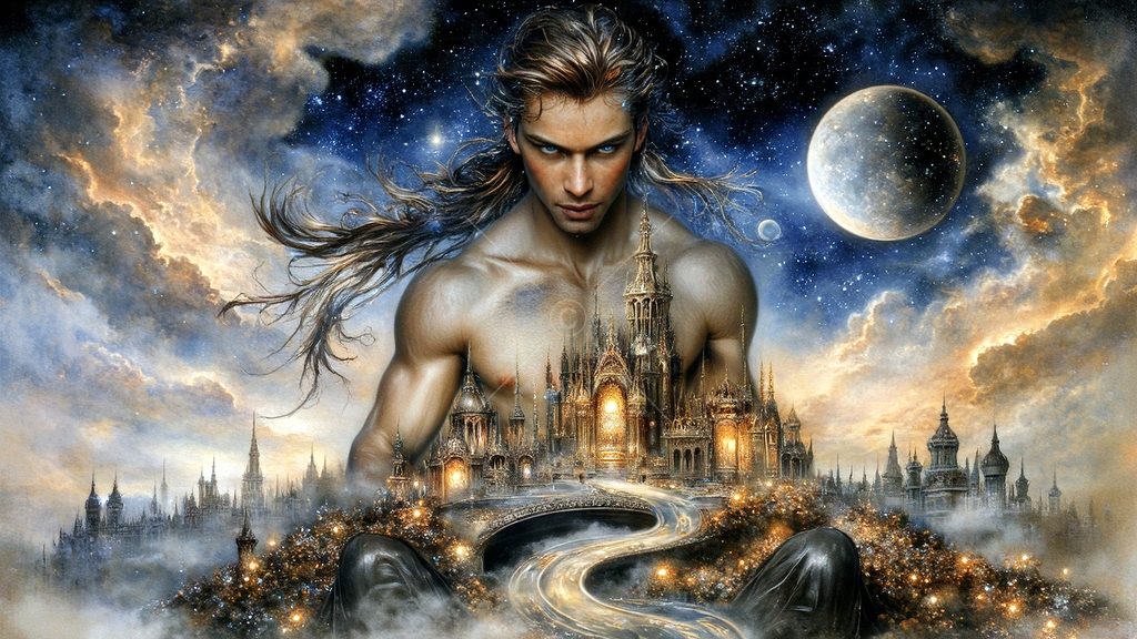 Spirits in the City of Gold - AI Art