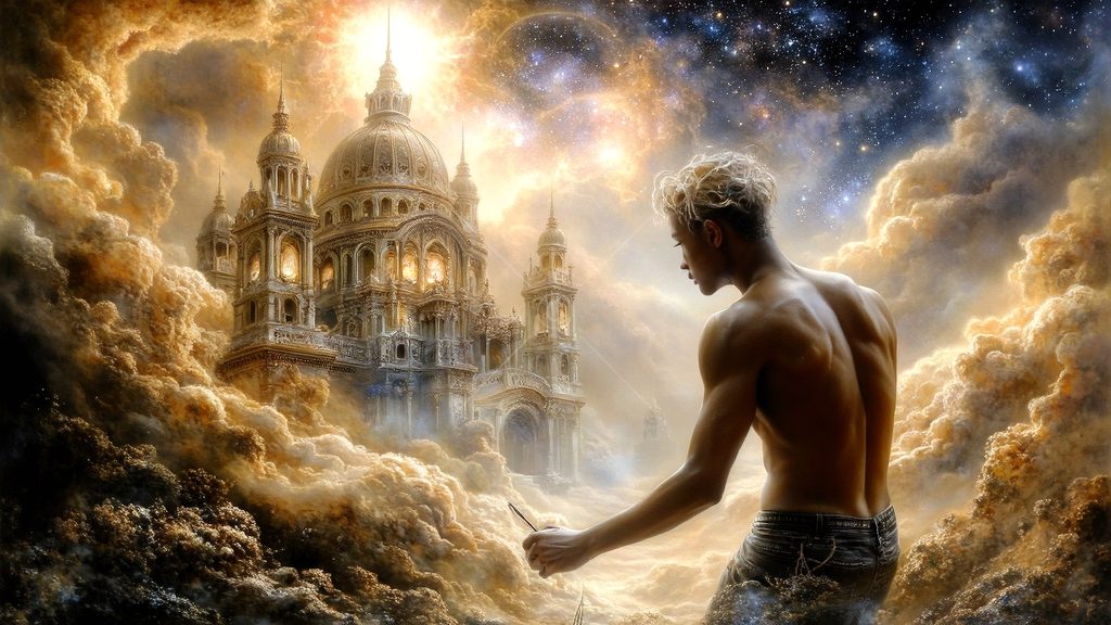Spirits in the City of Gold - AI Art