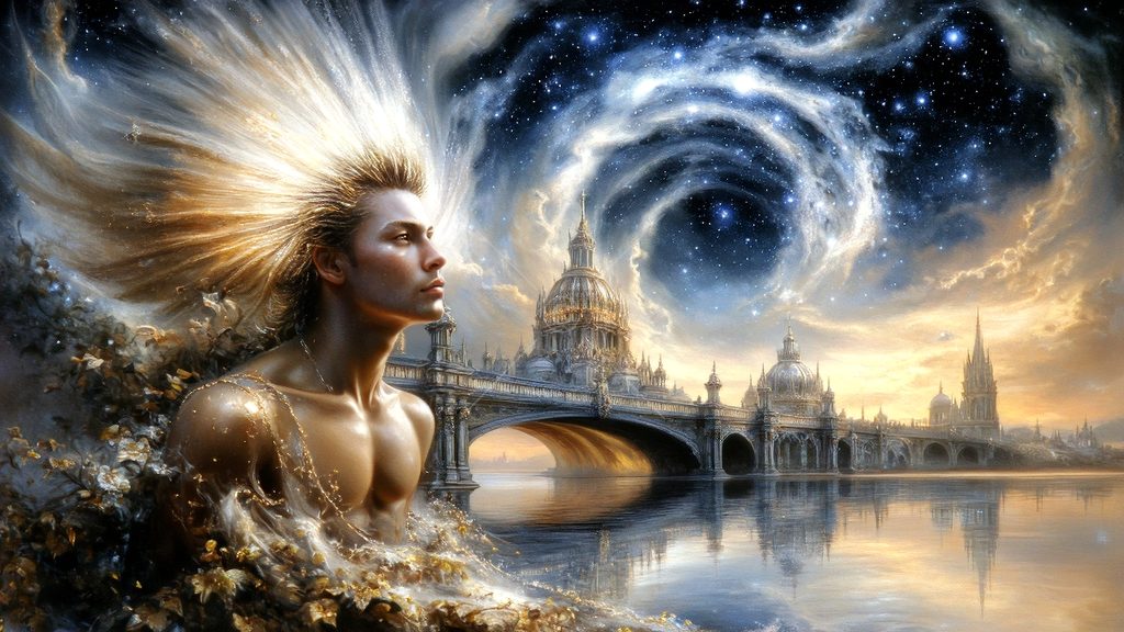 Spirits in the City of Gold - AI Art