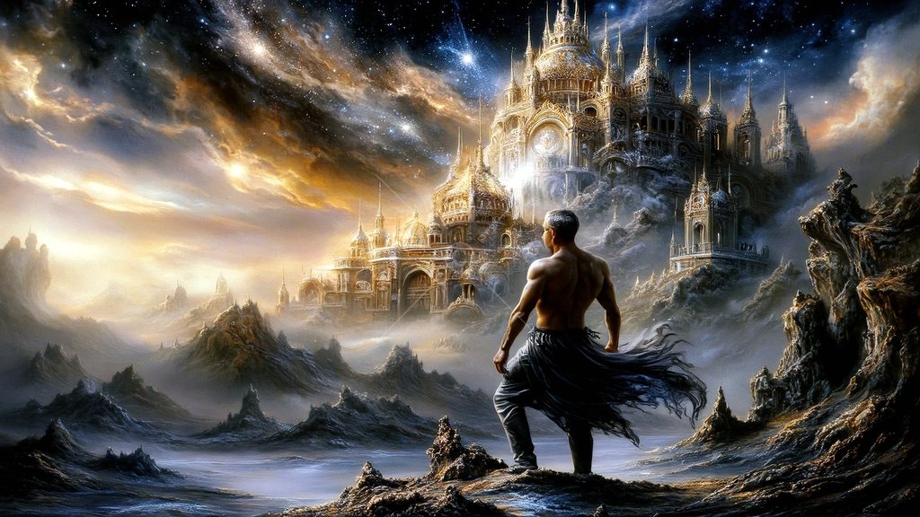 Spirits in the City of Gold - AI Art