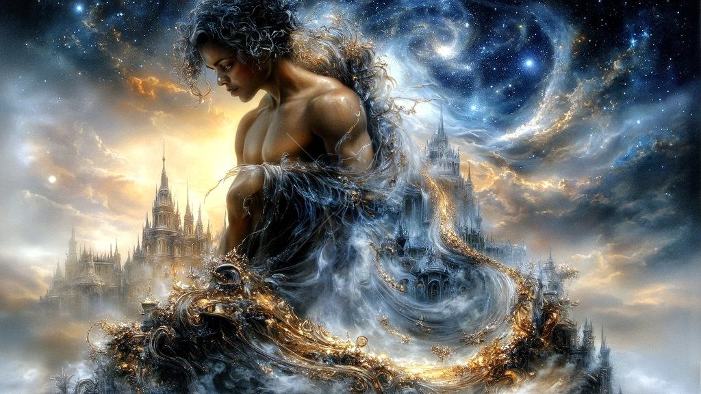 Spirits in the City of Gold - AI Art