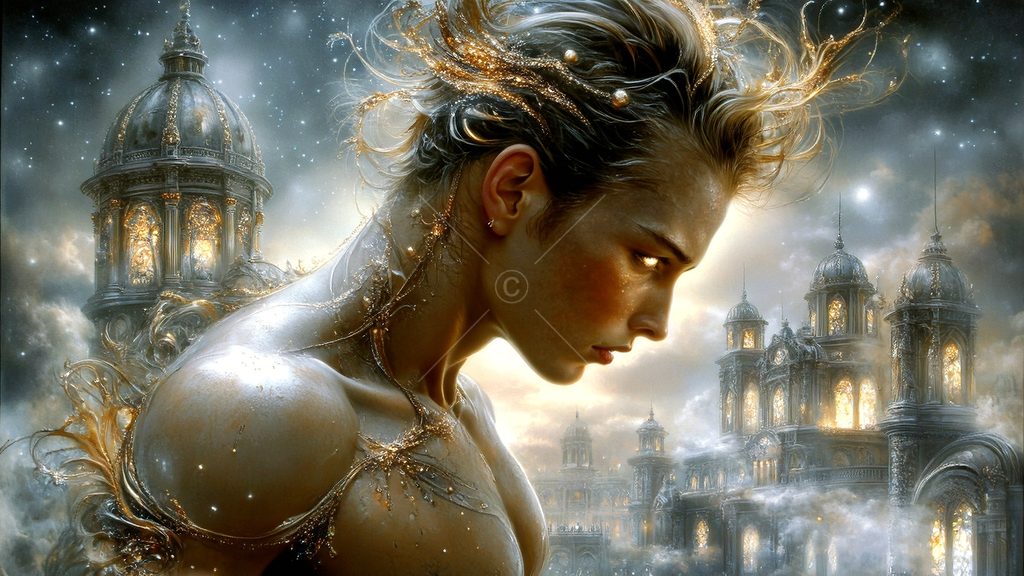 Spirits in the City of Gold - AI Art