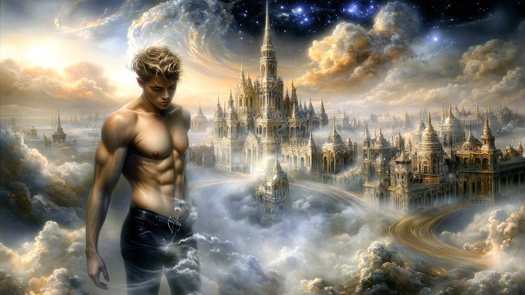Spirits in the City of Gold - AI Art
