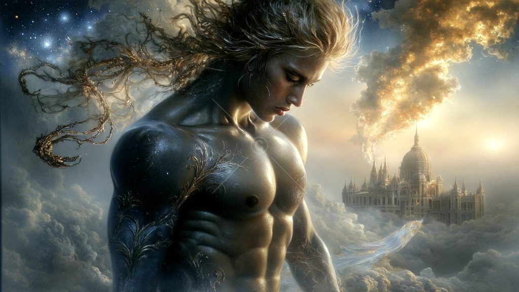 Spirits in the City of Gold - AI Art