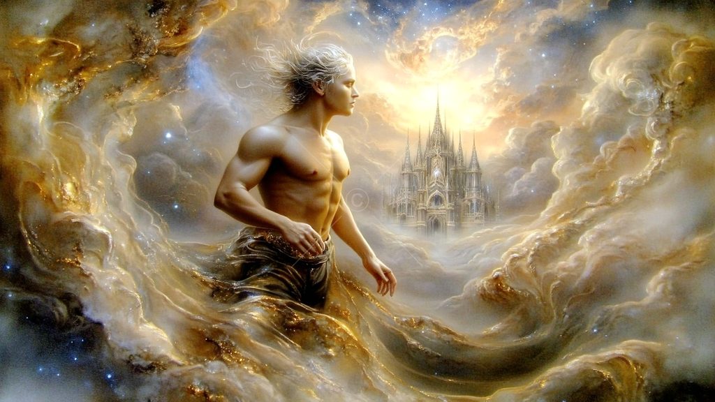 Spirits in the City of Gold - AI Art