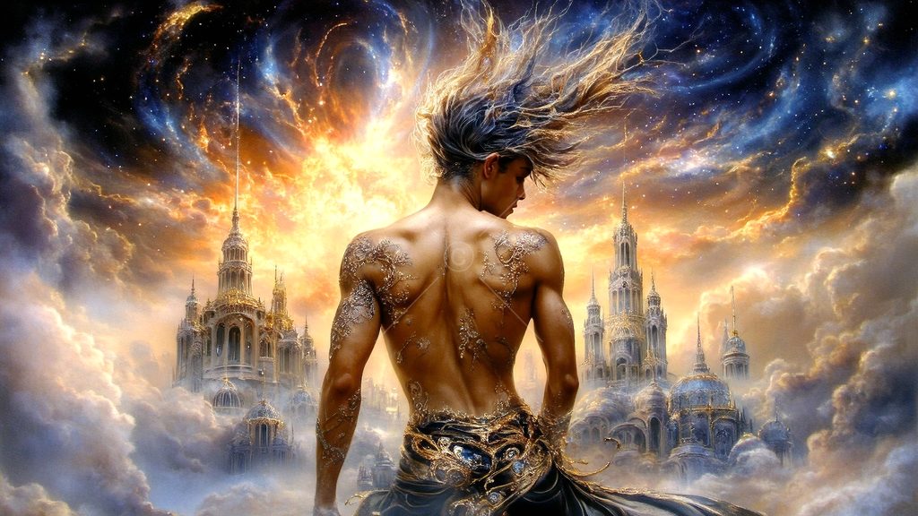Spirits in the City of Gold - AI Art