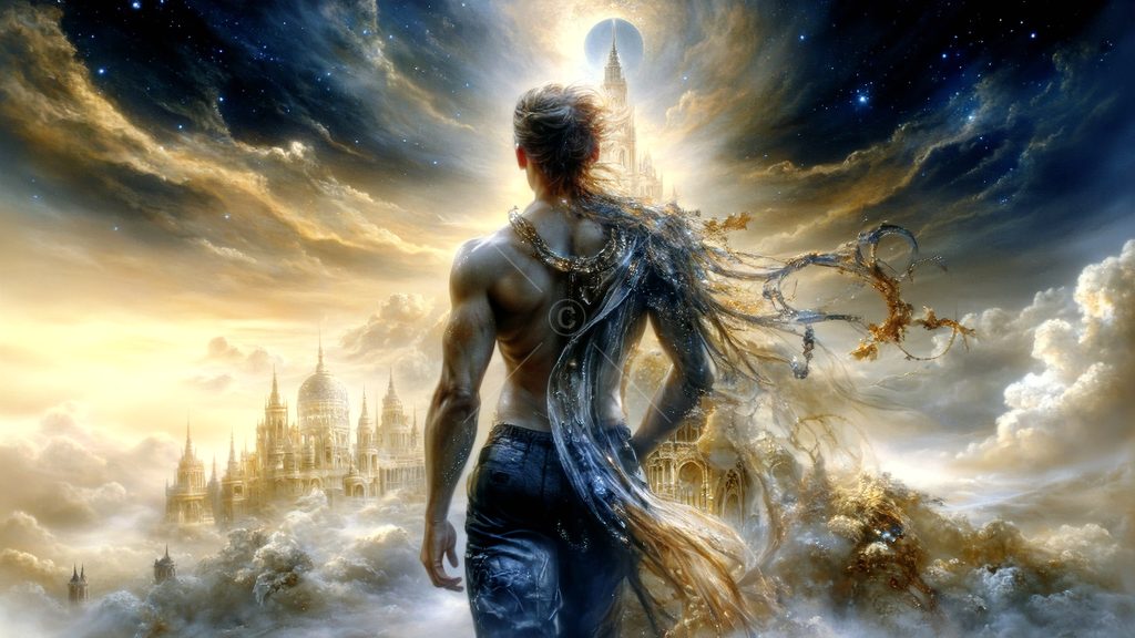 Spirits in the City of Gold - AI Art