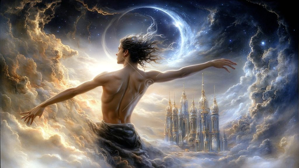 Spirits in the City of Gold - AI Art