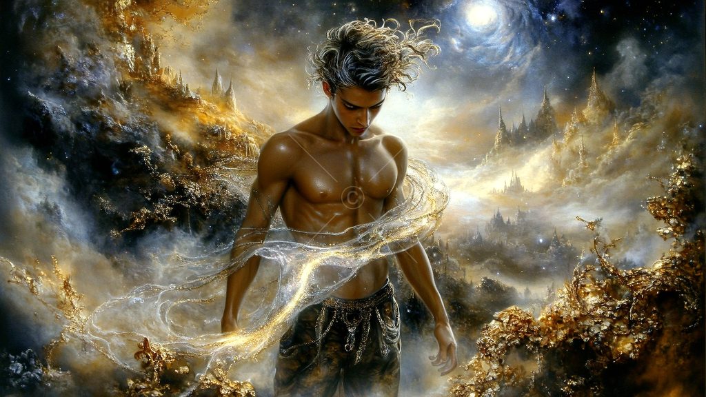 Spirits in the City of Gold - AI Art