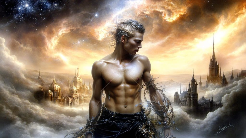 Spirits in the City of Gold - AI Art