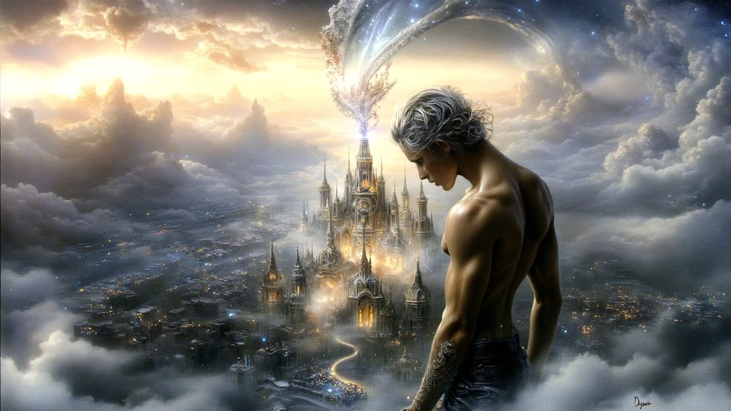 Spirits in the City of Gold - AI Art
