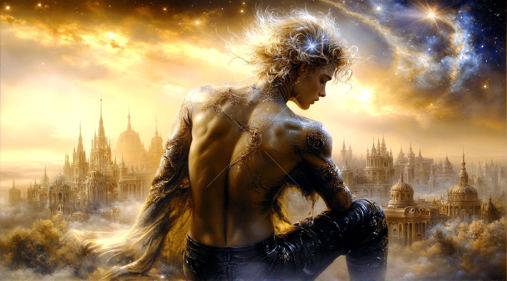 Spirits in the City of Gold - AI Art