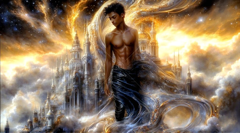 Spirits in the City of Gold - AI Art