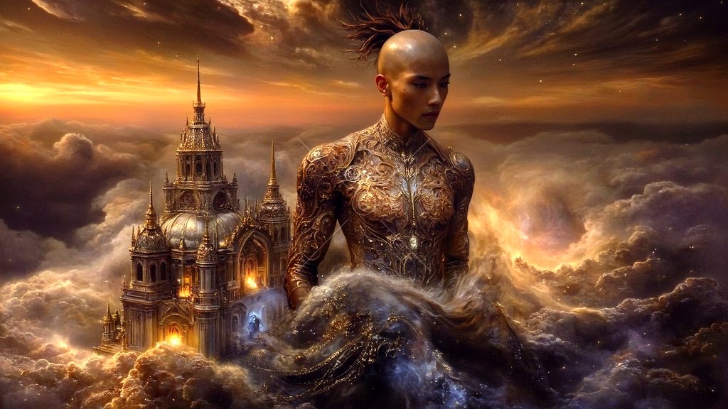 Spirits in the City of Gold - AI Art