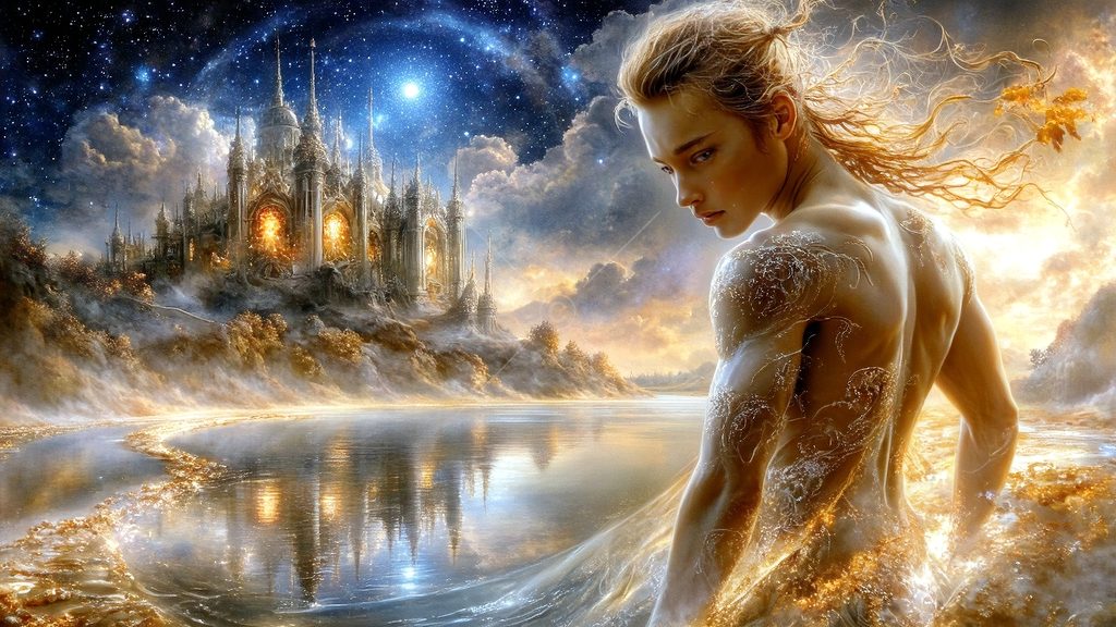 Spirits in the City of Gold - AI Art