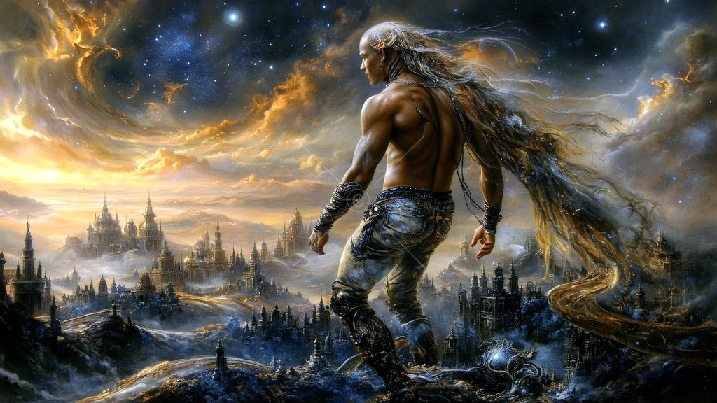 Spirits in the City of Gold - AI Art