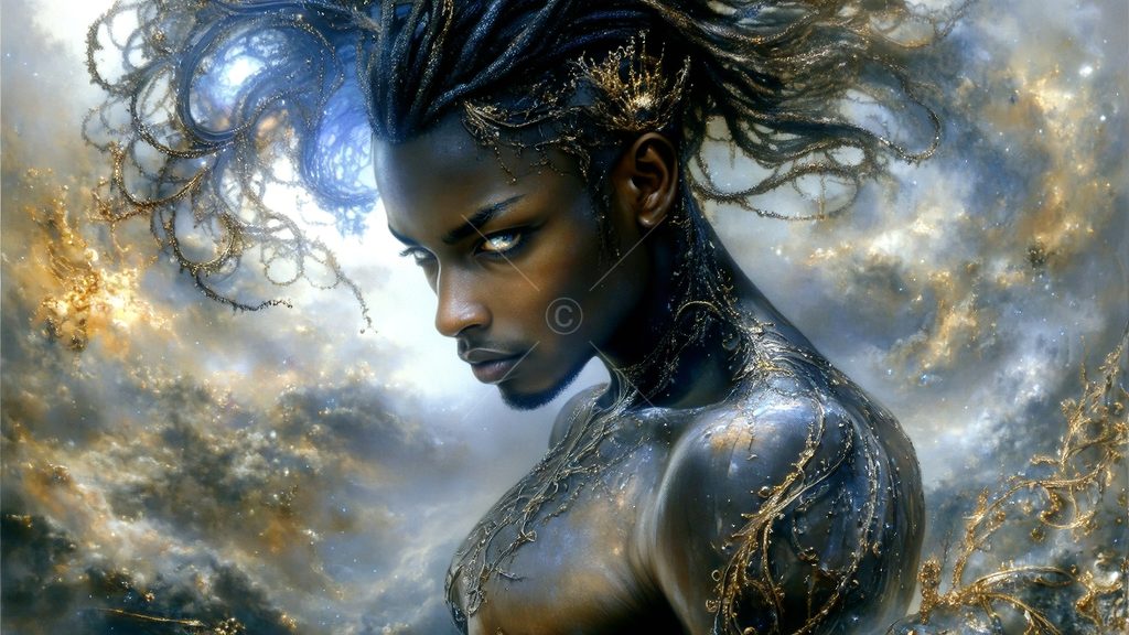 Spirits in the City of Gold - AI Art