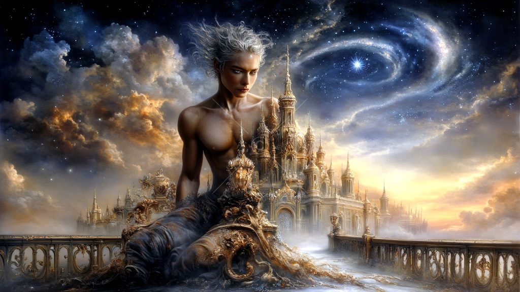 Spirits in the City of Gold - AI Art