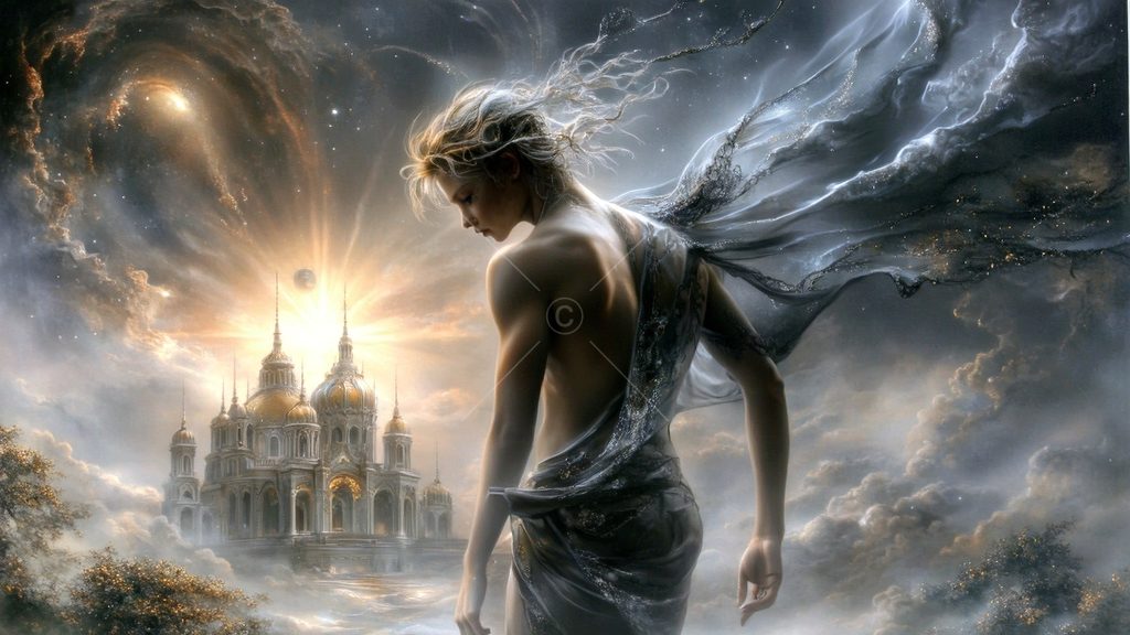 Spirits in the City of Gold - AI Art