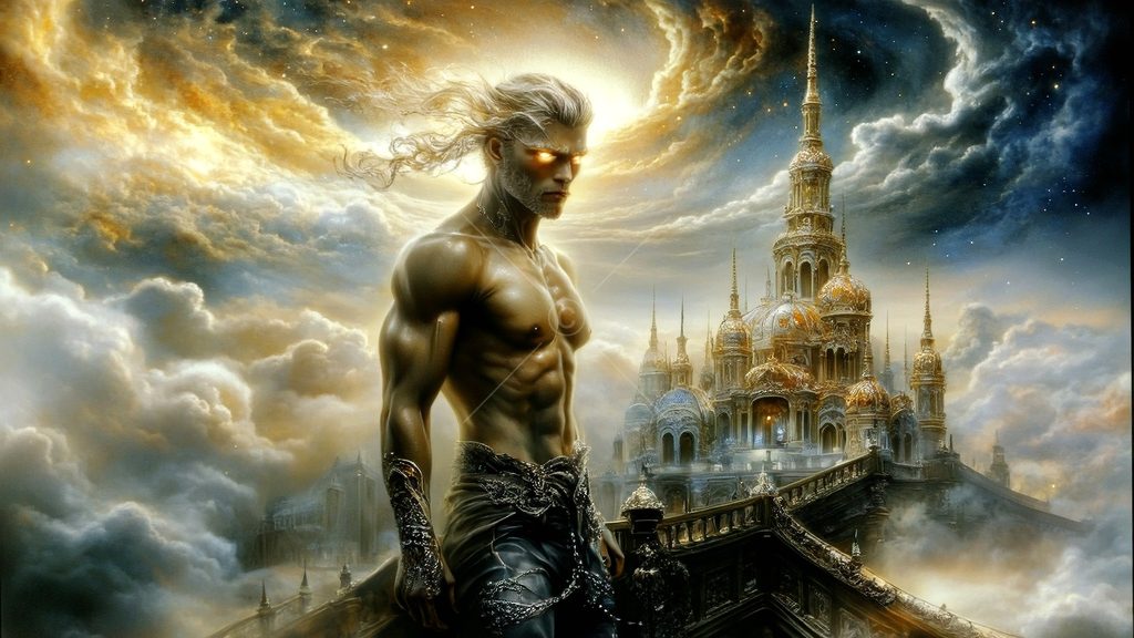 Spirits in the City of Gold - AI Art