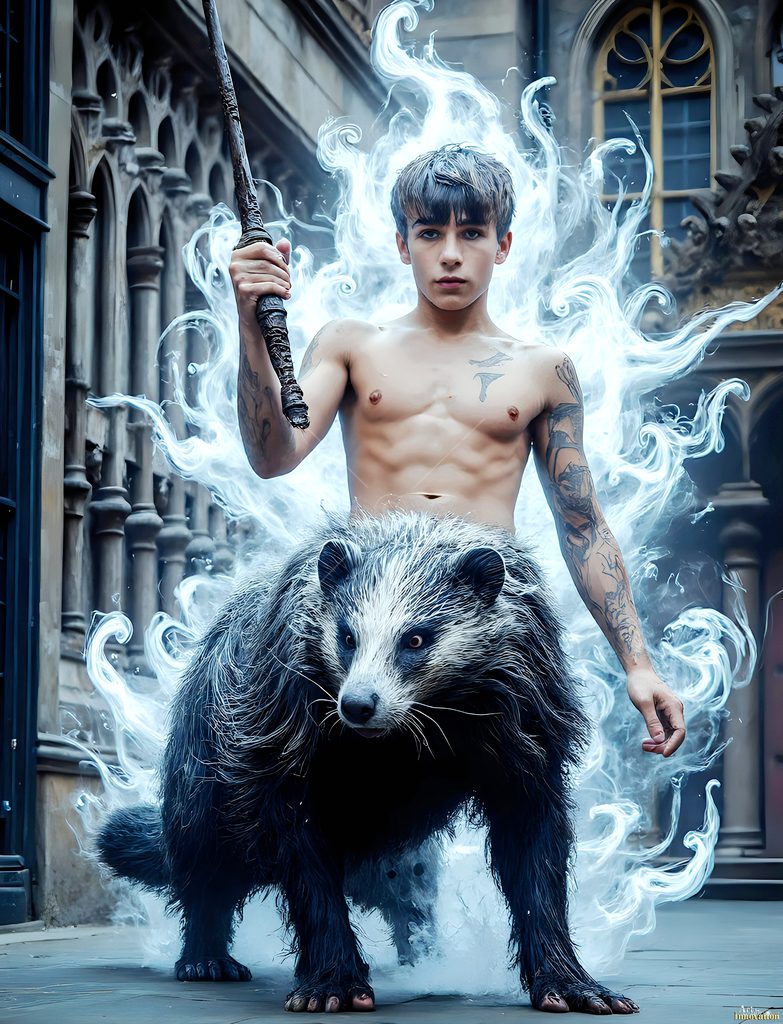The House of the Badgers - AI Wizard Art
