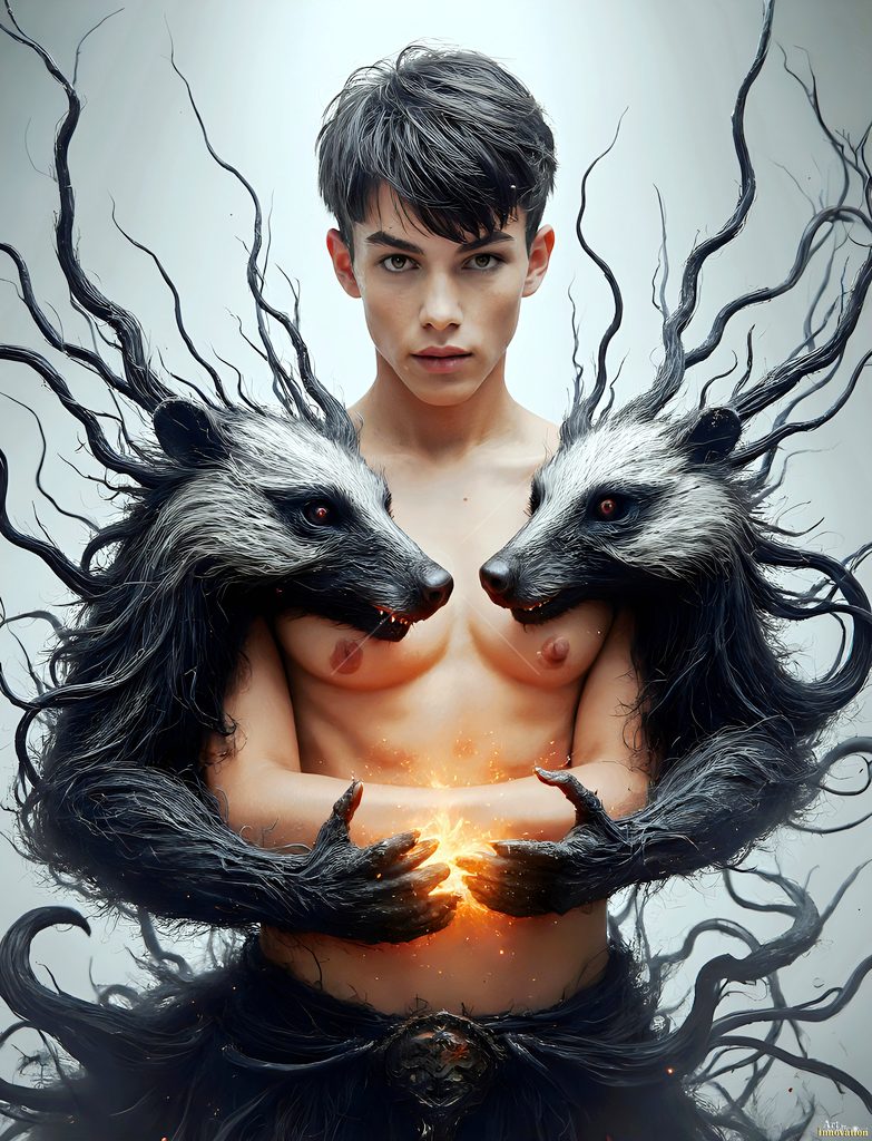 The House of the Badgers - AI Wizard Art