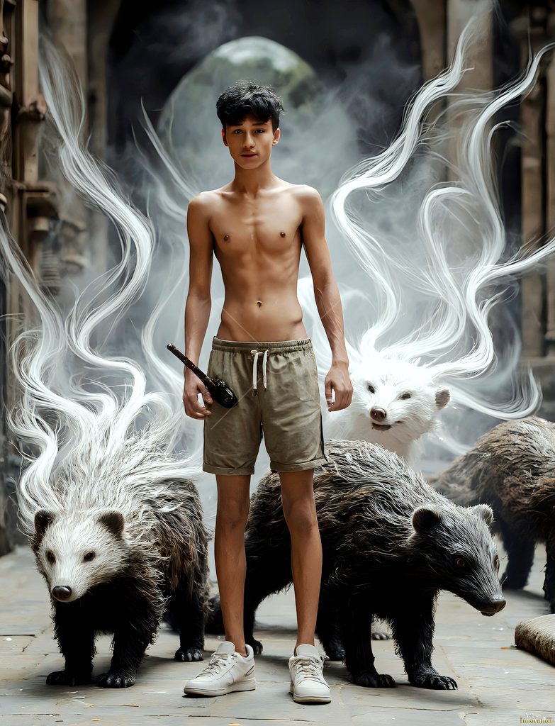 The House of the Badgers - AI Wizard Art