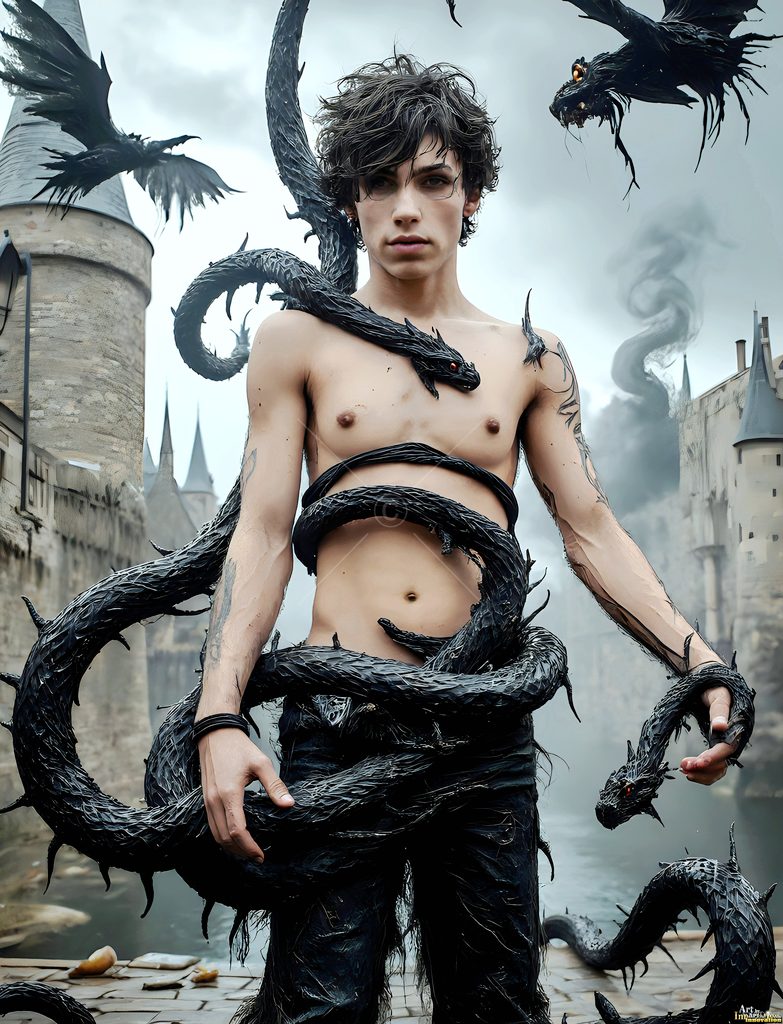 The House of the Serpents - AI Wizard Art