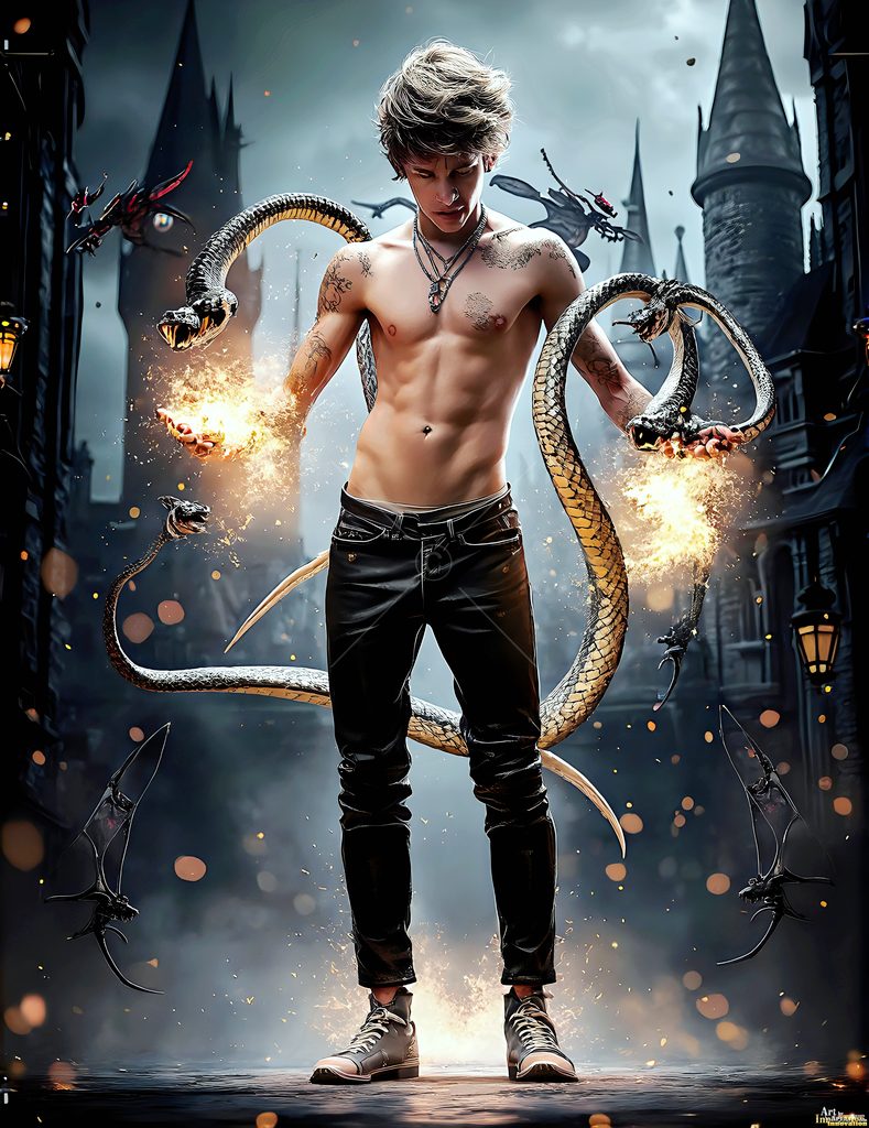 The House of the Serpents - AI Wizard Art