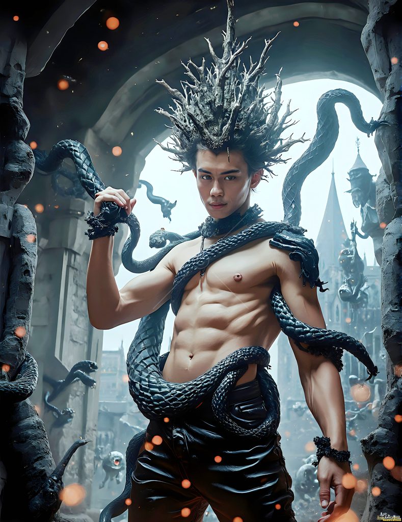 The House of the Serpents - AI Wizard Art