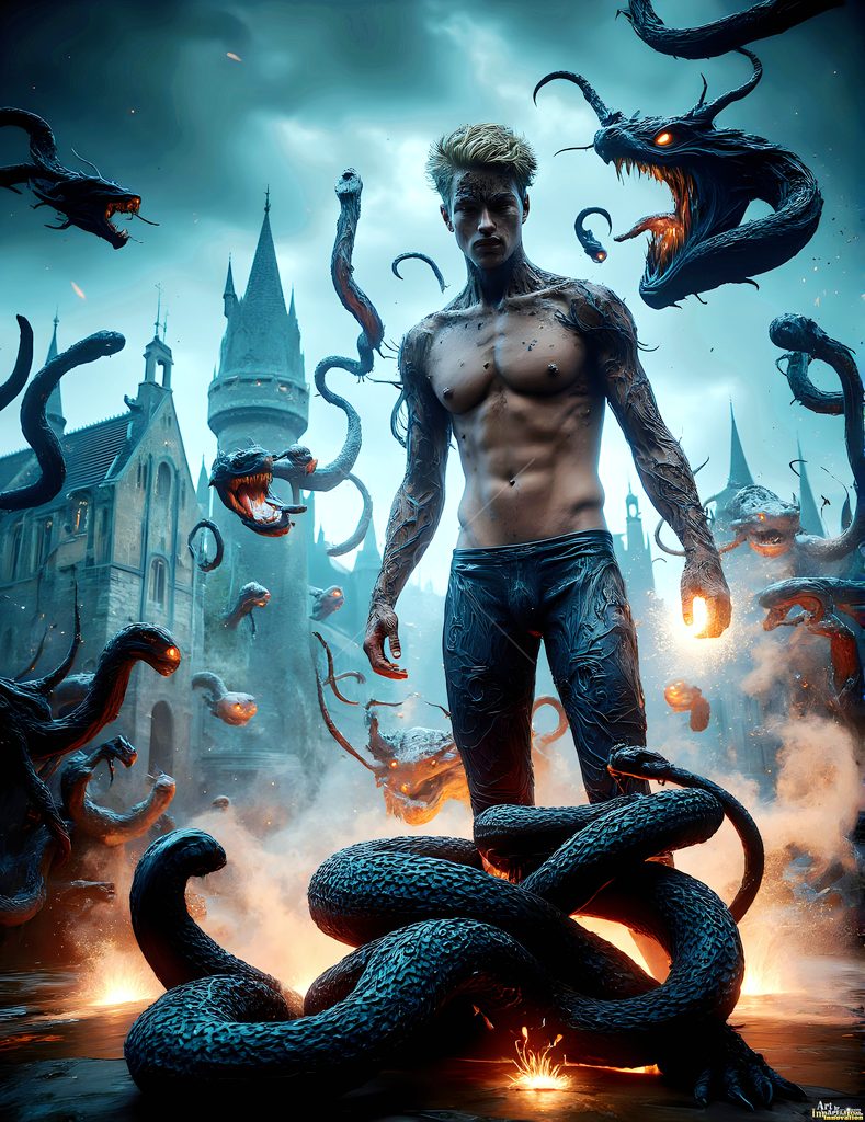 The House of the Serpents - AI Wizard Art