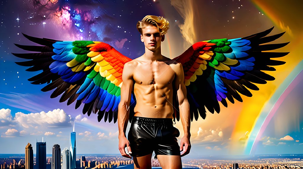 Wings of Pride - AI LGBTQ Fantasy Art