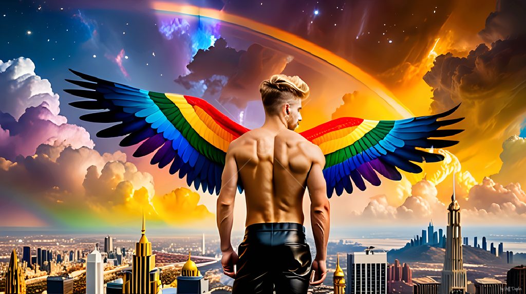 Wings of Pride - AI LGBTQ Fantasy Art