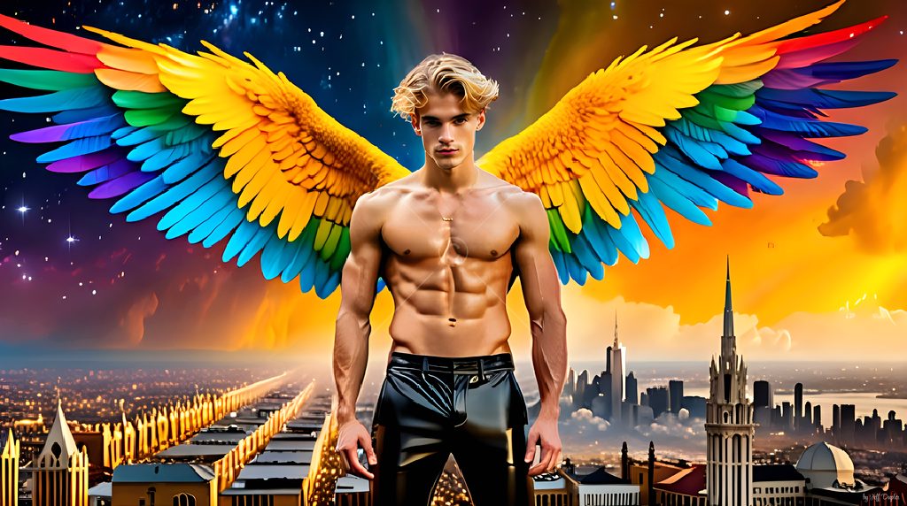 Wings of Pride - AI LGBTQ Fantasy Art