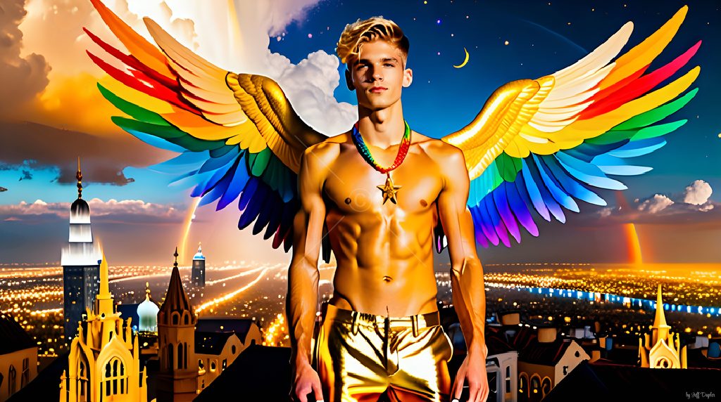 Wings of Pride - AI LGBTQ Fantasy Art