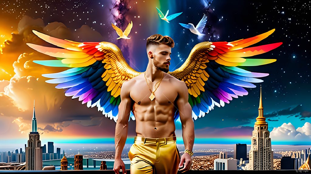 Wings of Pride - AI LGBTQ Fantasy Art