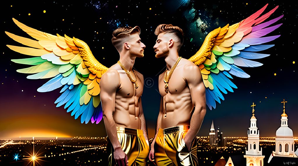 Wings of Pride - AI LGBTQ Fantasy Art