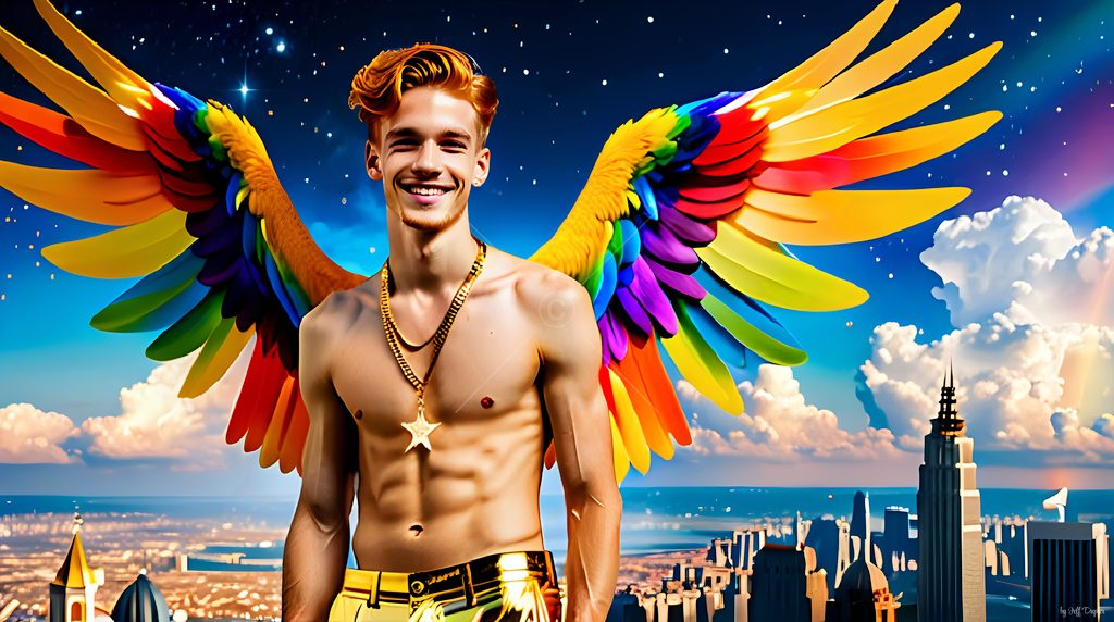 Wings of Pride - AI LGBTQ Fantasy Art