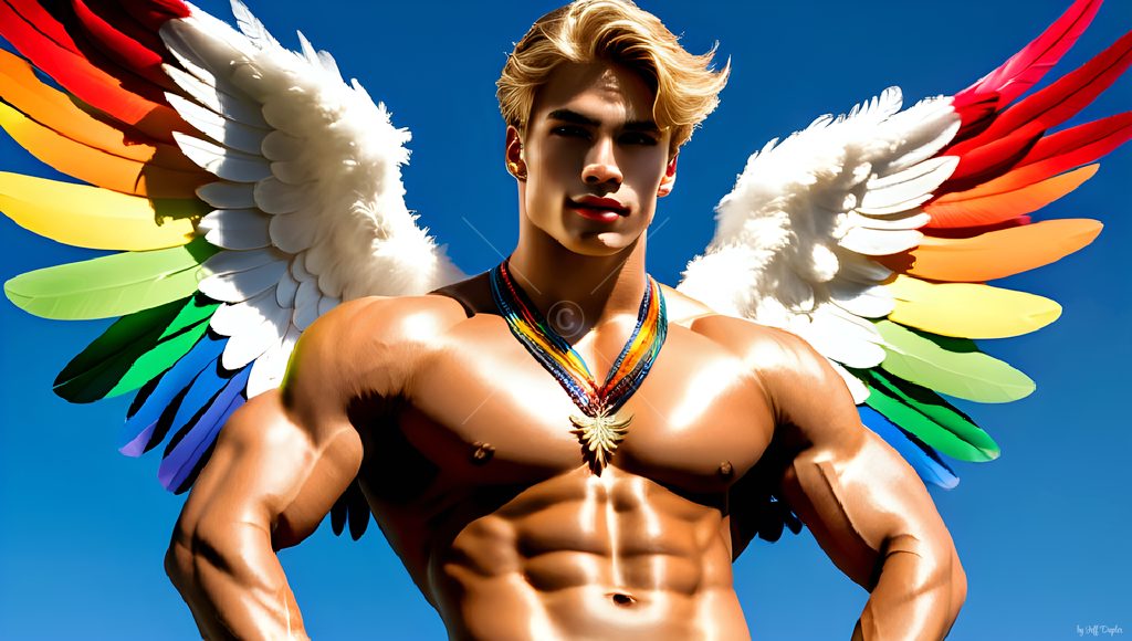 Wings of Pride - AI LGBTQ Fantasy Art