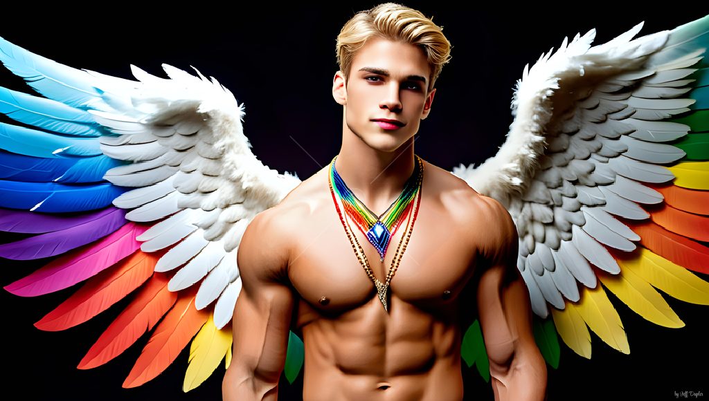 Wings of Pride - AI LGBTQ Fantasy Art