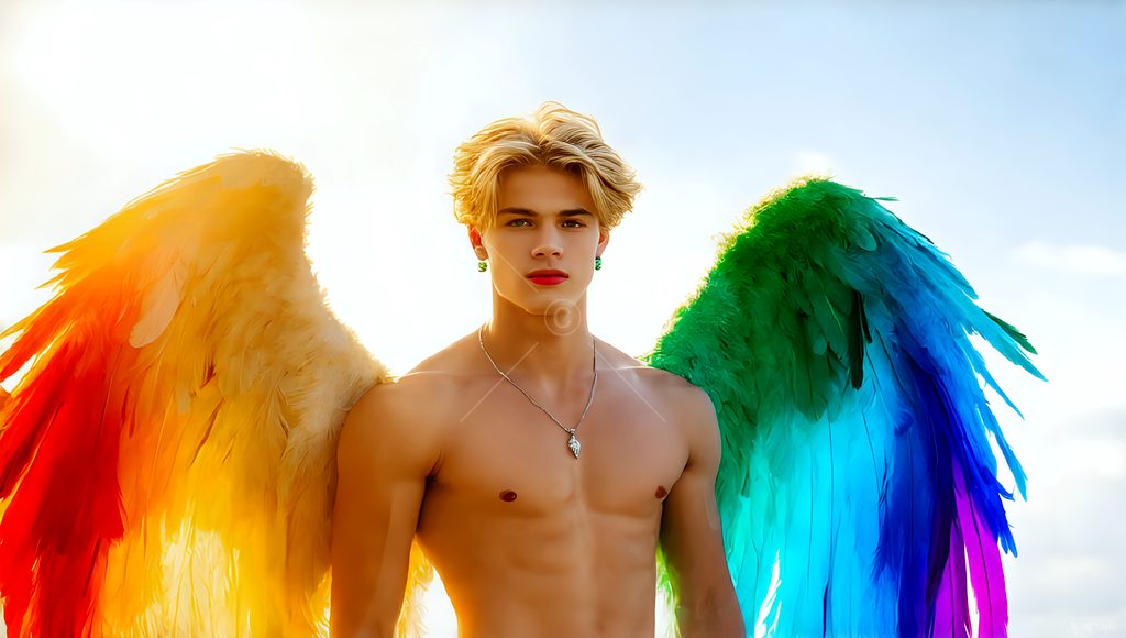 Wings of Pride - AI LGBTQ Fantasy Art