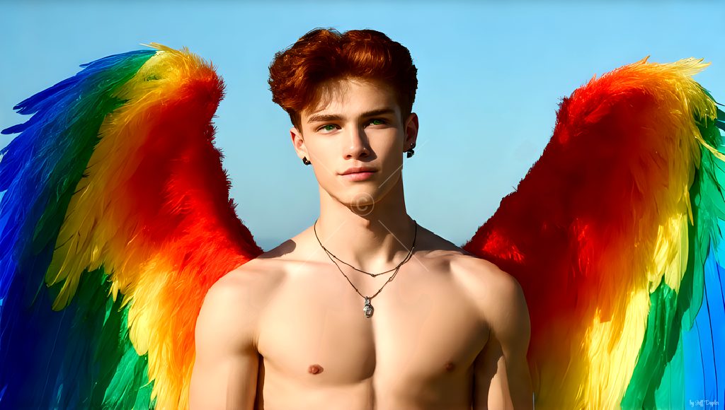 Wings of Pride - AI LGBTQ Fantasy Art