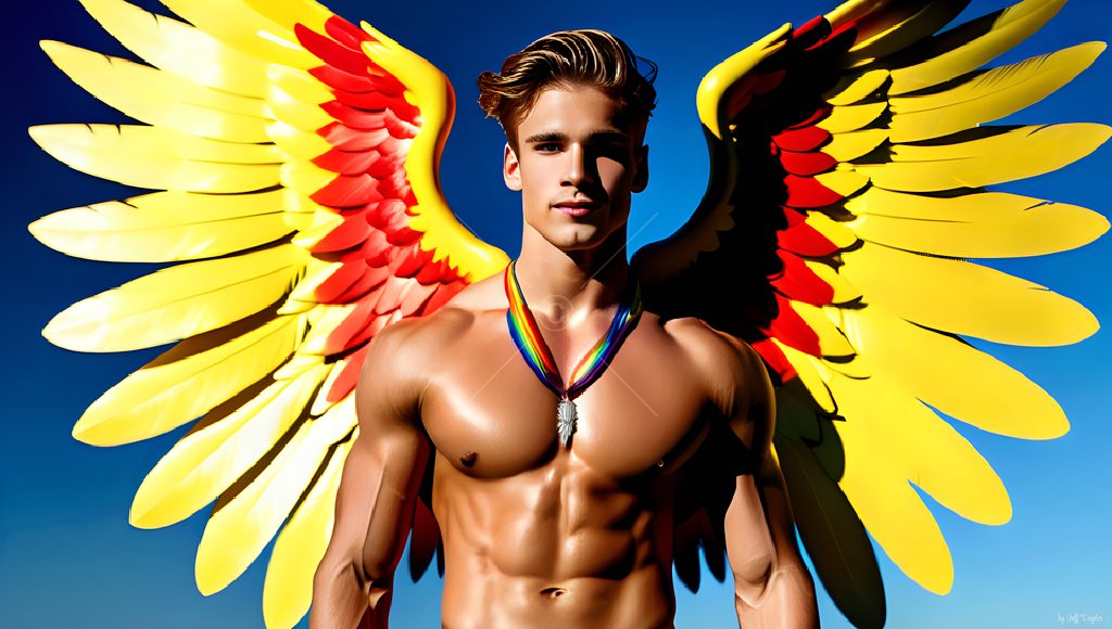 Wings of Pride - AI LGBTQ Fantasy Art