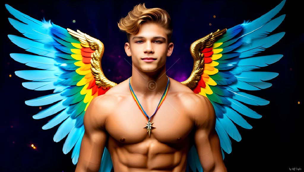 Wings of Pride - AI LGBTQ Fantasy Art