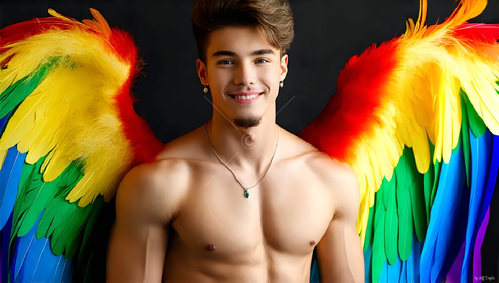 Wings of Pride - AI LGBTQ Fantasy Art