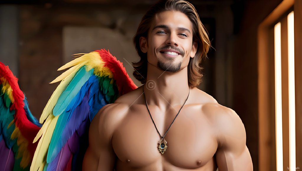 Wings of Pride - AI LGBTQ Fantasy Art