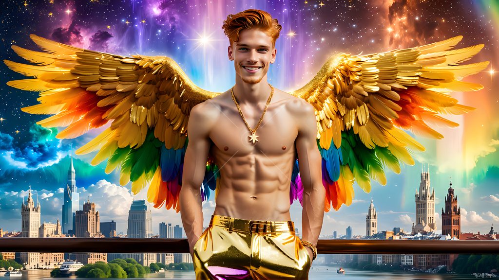 Wings of Pride - AI LGBTQ Fantasy Art