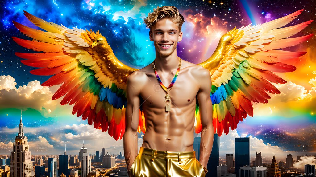 Wings of Pride - AI LGBTQ Fantasy Art